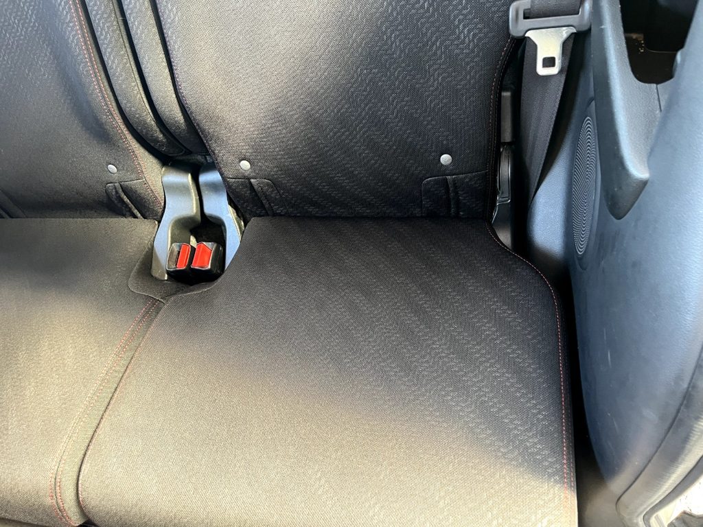 嘔吐汚れを落とした後部座席の全体